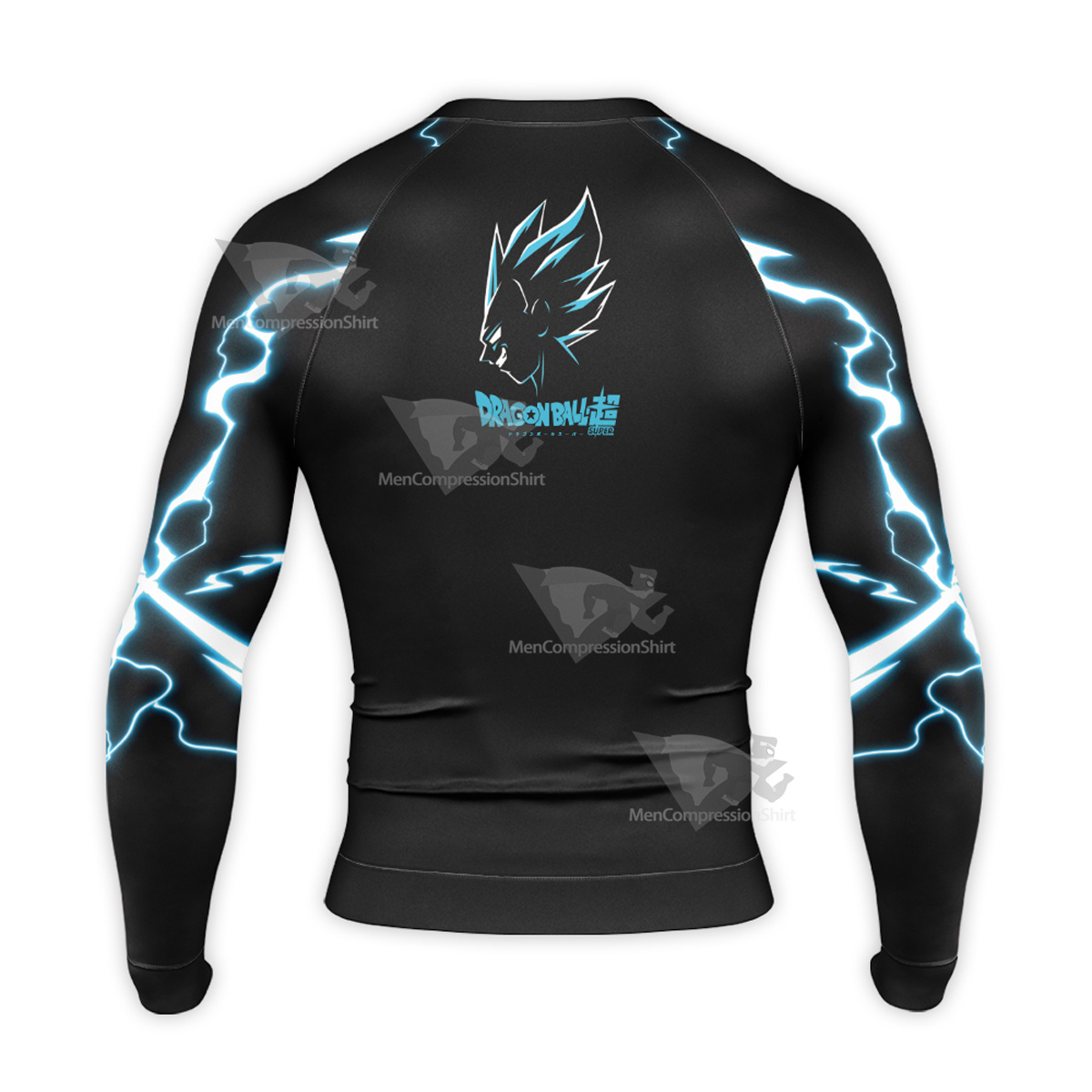 Dragon Ball Z Super Saiyan Vegeta Black Long Sleeve Compression Shirt