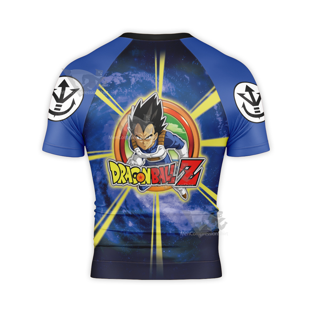 Dragon Ball Z Vegeta First Blue Short Sleeve Compression Shirt