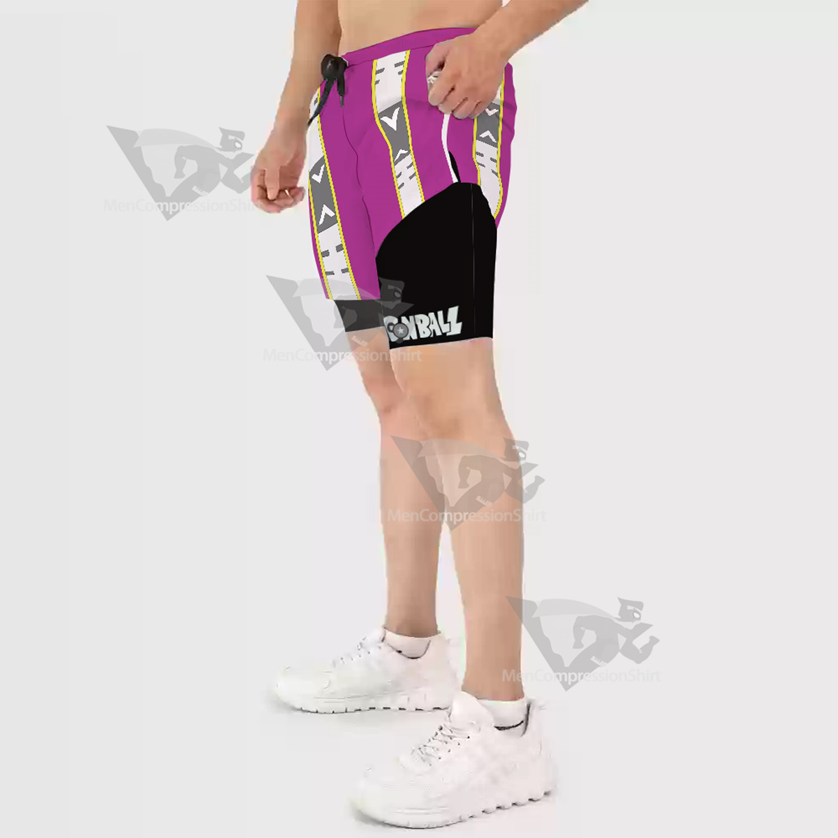 Dragon Ball Zenou Purple Men Compression Gym Short