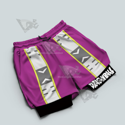 Dragon Ball Zenou Purple Men Compression Gym Short