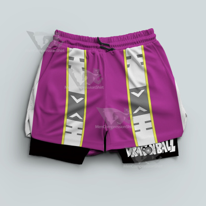 Dragon Ball Zenou Purple Men Compression Gym Short