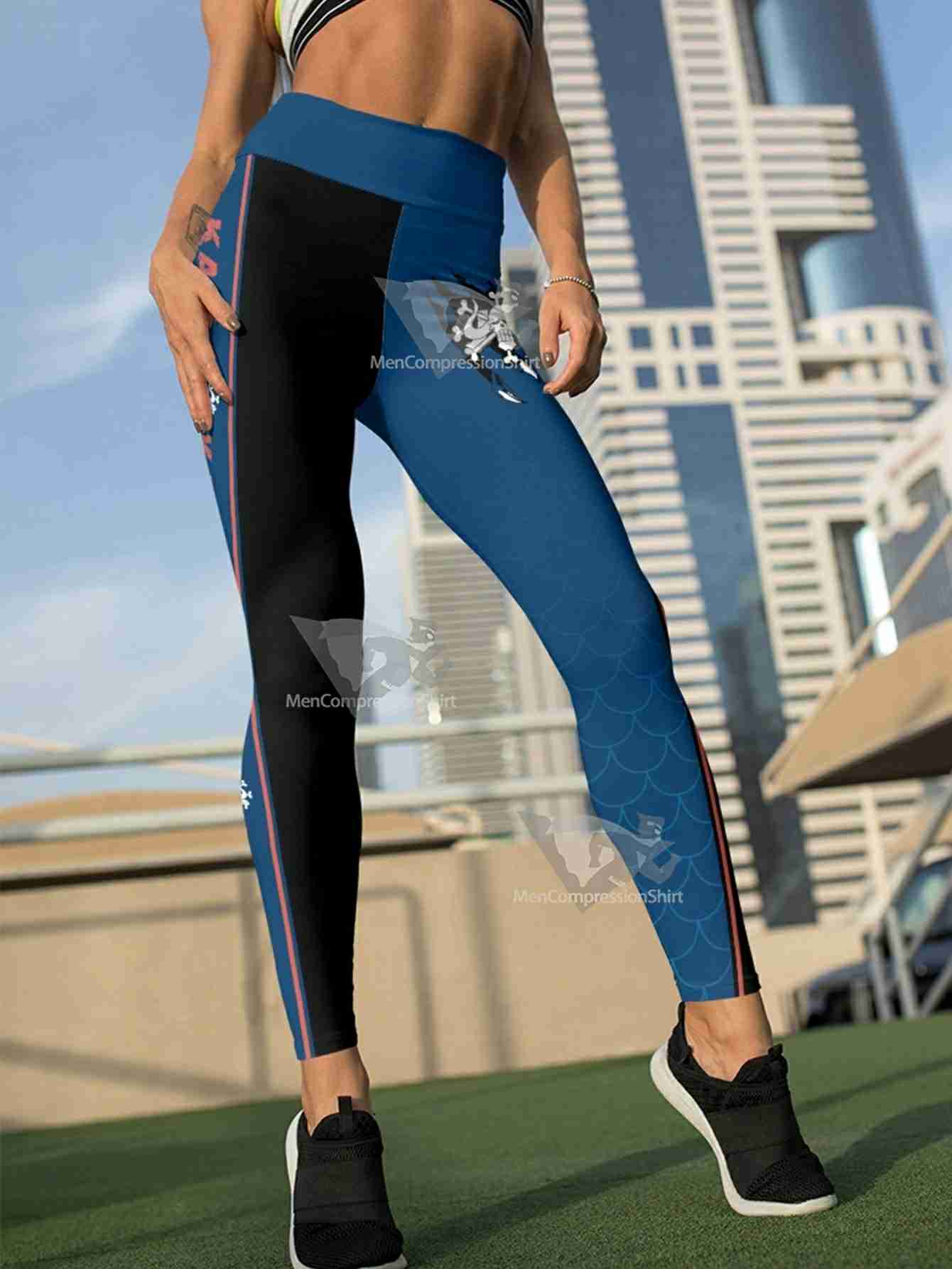 Dragon Blue Stylish Women Compression Leggings