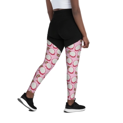 Dragon Fruit Pattern Women Compression Legging