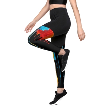 Dripping Color Women Compression Legging