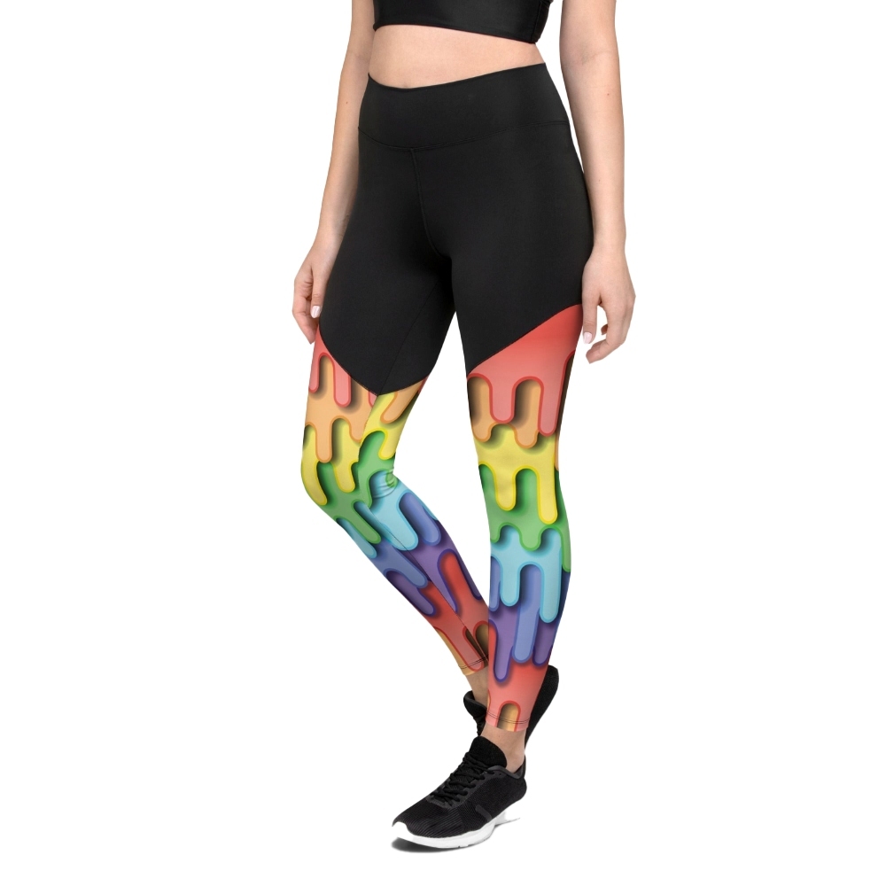 Dripping Rainbow Women Compression Legging