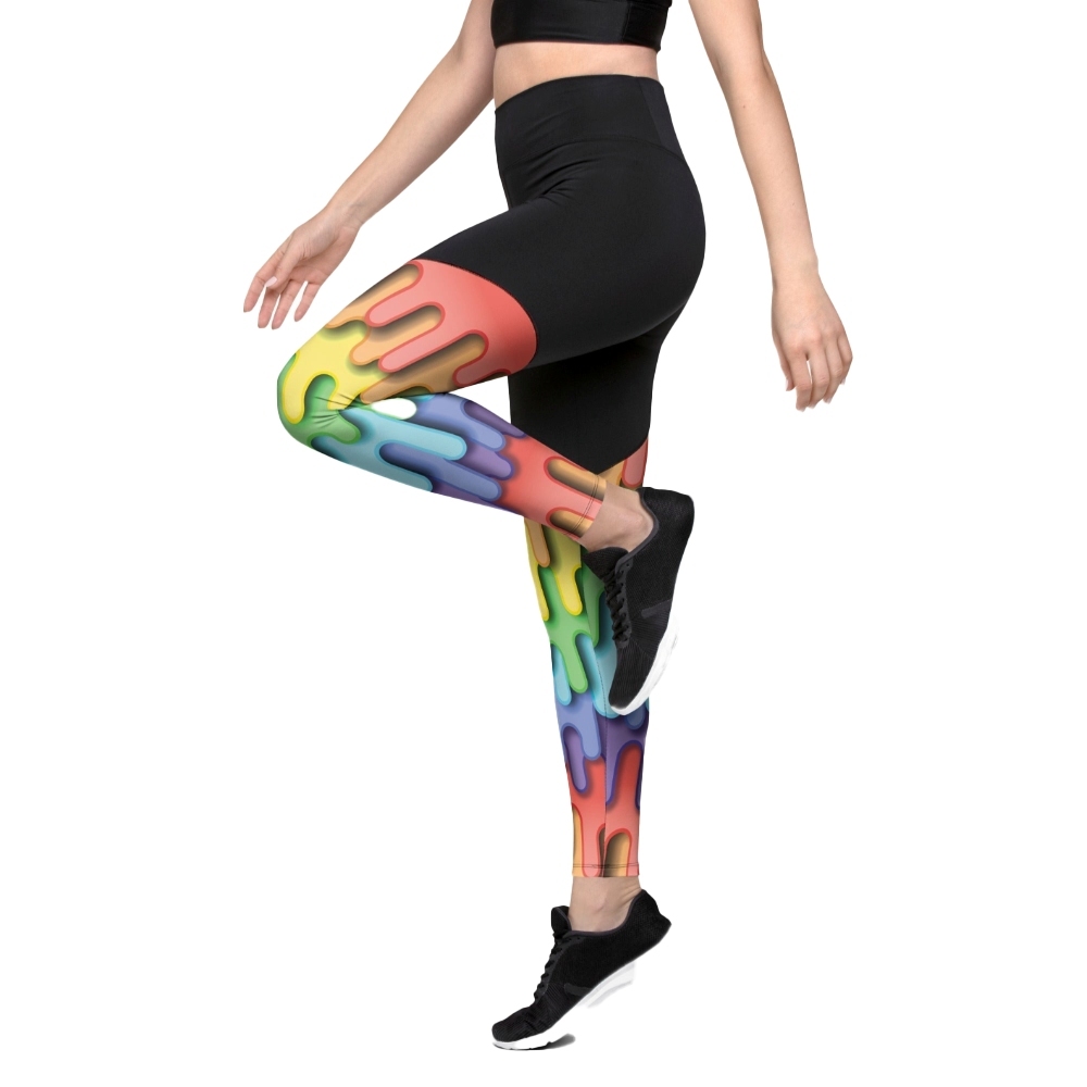 Dripping Rainbow Women Compression Legging