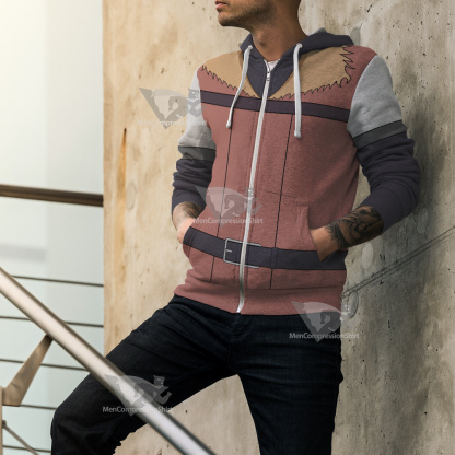 Dudes Vrmmo Life Earth Cosplay Zip Up Hoodie