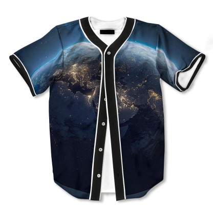 Earth And Space 3d Print Full Size Baseball Jerseys