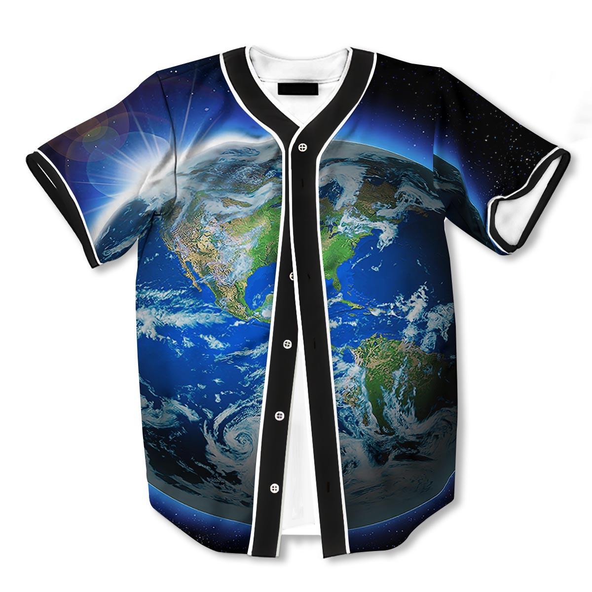 Earth Sunrise 3d Print Full Size Baseball Jerseys