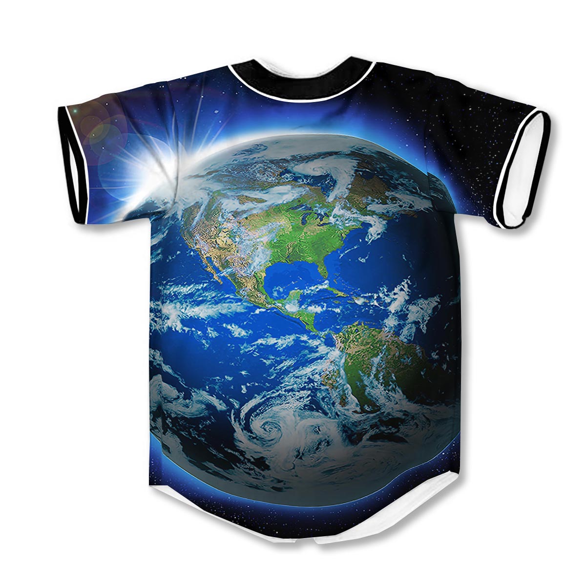 Earth Sunrise 3d Print Full Size Baseball Jerseys