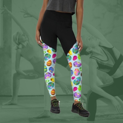 Easter Egg Pattern Women Compression Legging
