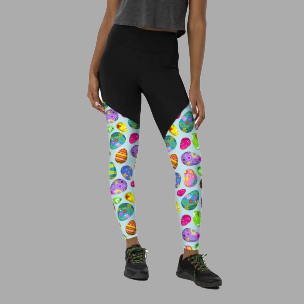 Easter Egg Pattern Women Compression Legging