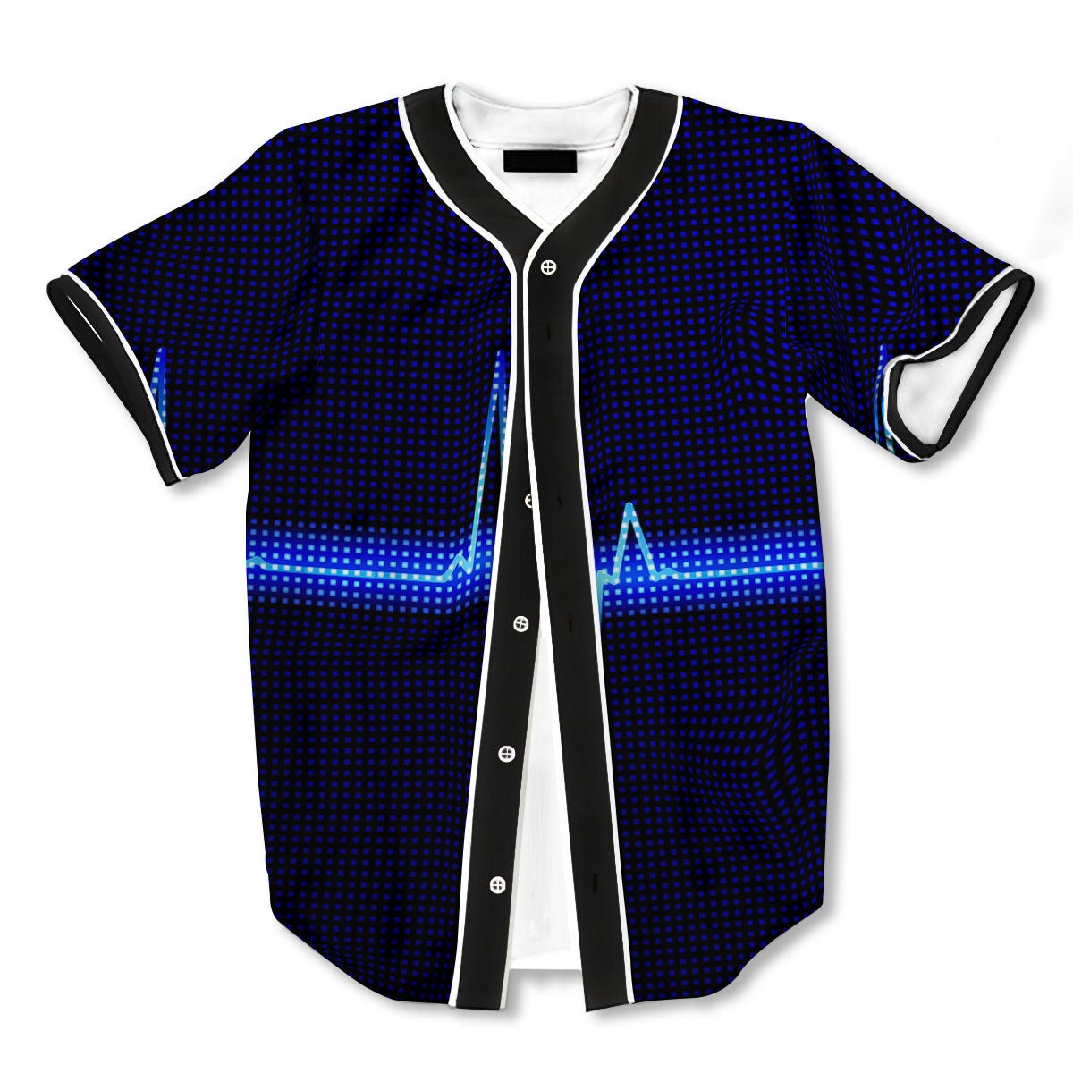 Electrocardiogram Heartbeat 3d Print Full Size Baseball Jerseys