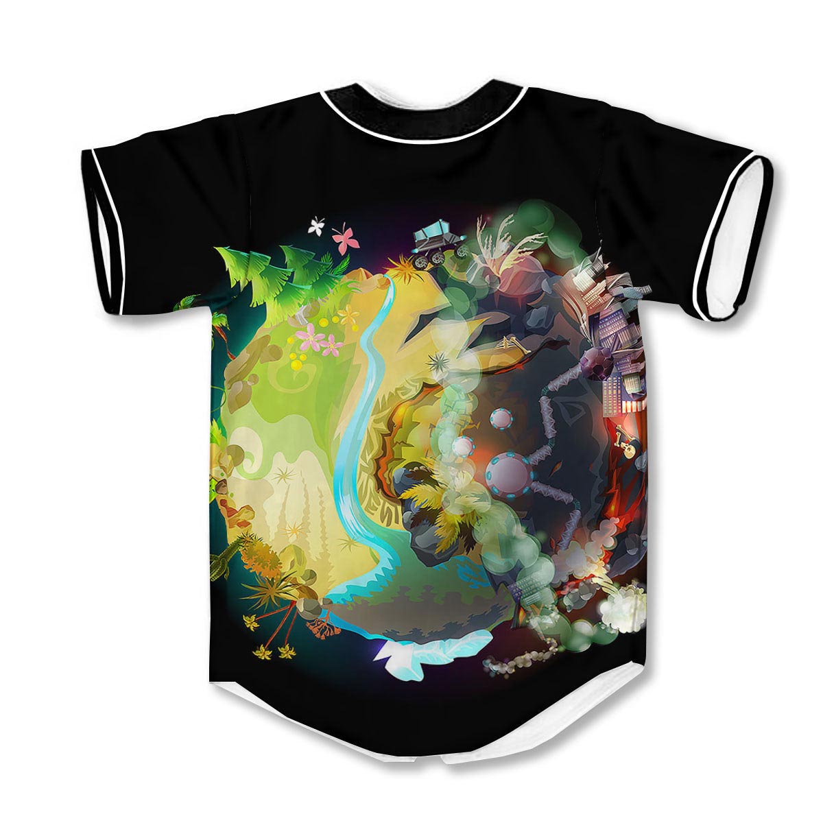 Environmental Destruction 3d Print Full Size Baseball Jerseys