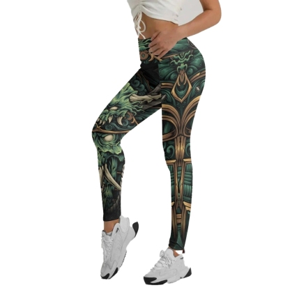 Evil Japanese Samurai Women Compression Legging