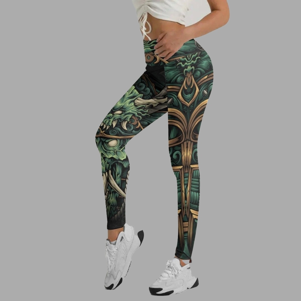 Evil Japanese Samurai Women Compression Legging