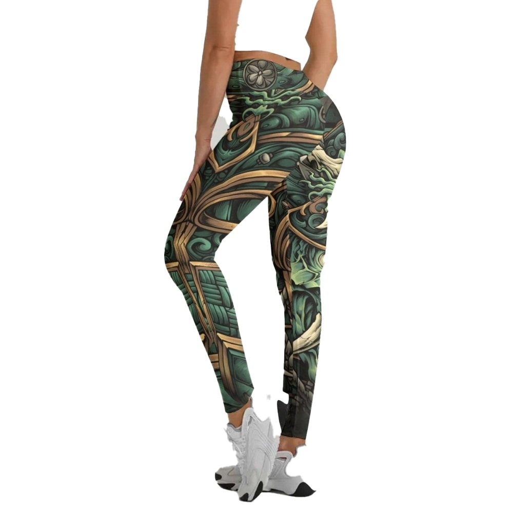 Evil Japanese Samurai Women Compression Legging