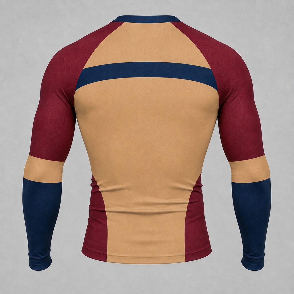Sandstone Shoulder Cap Bridge Orange Customizable Long Sleeve Compression Shirt back customization preview