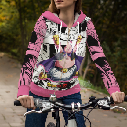 Fat Majin Buu Dragon Ball Zip Up Hoodie