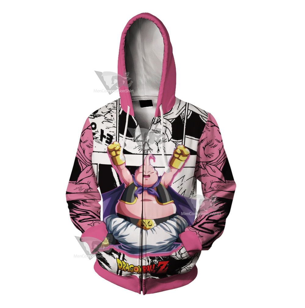 Fat Majin Buu Dragon Ball Zip Up Hoodie