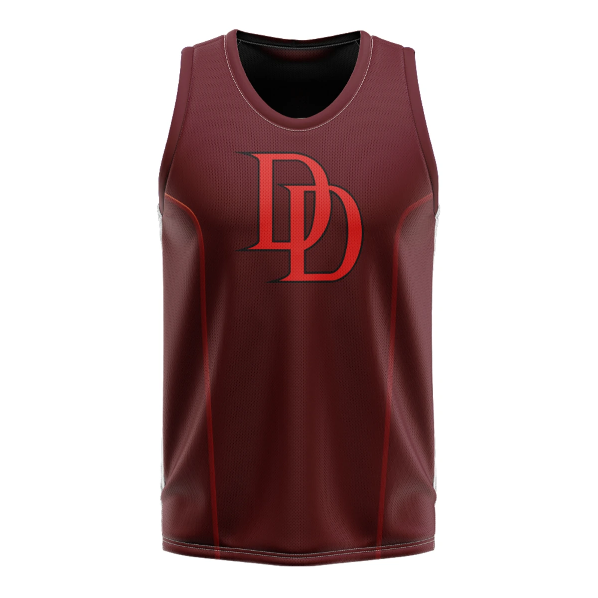 Burgundy custom basketball jersey design example