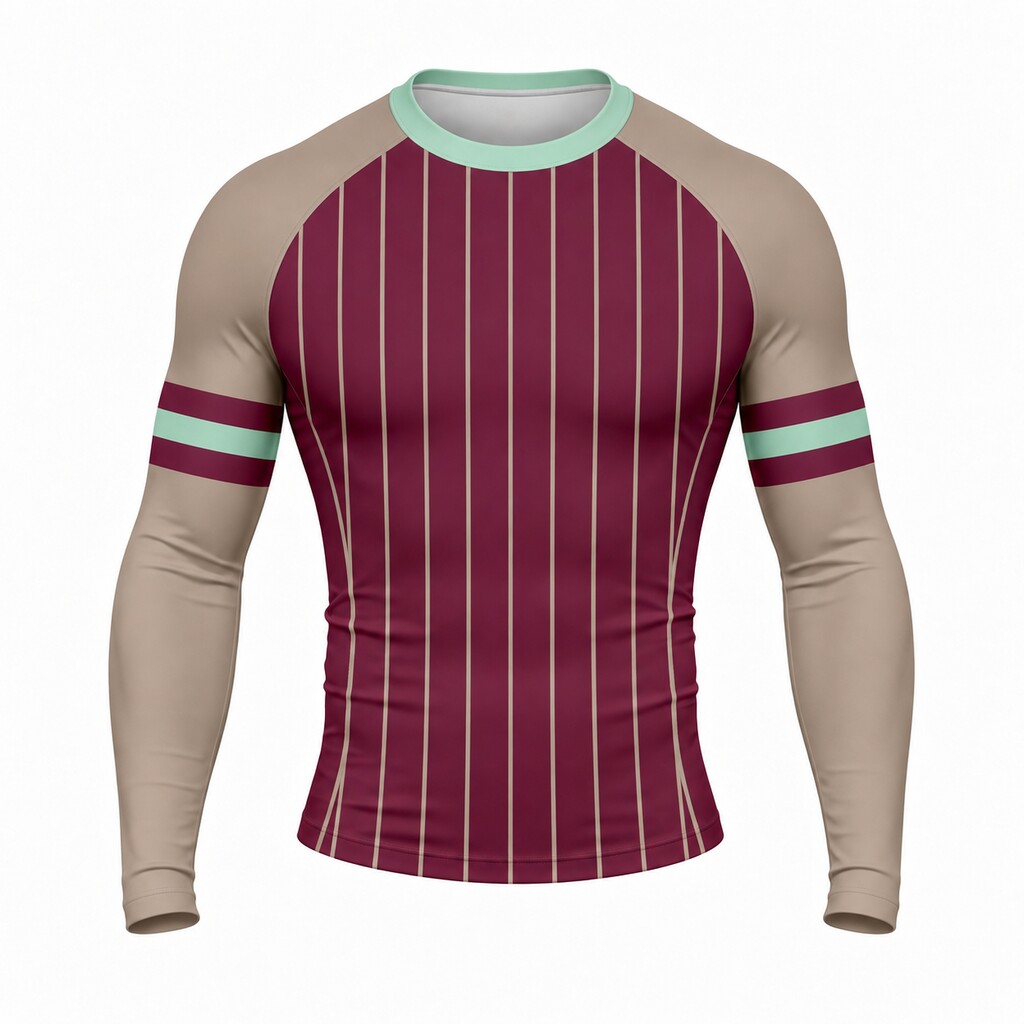 Mulberry Framed Pink Customizable Long Sleeve Compression Shirt front customization preview
