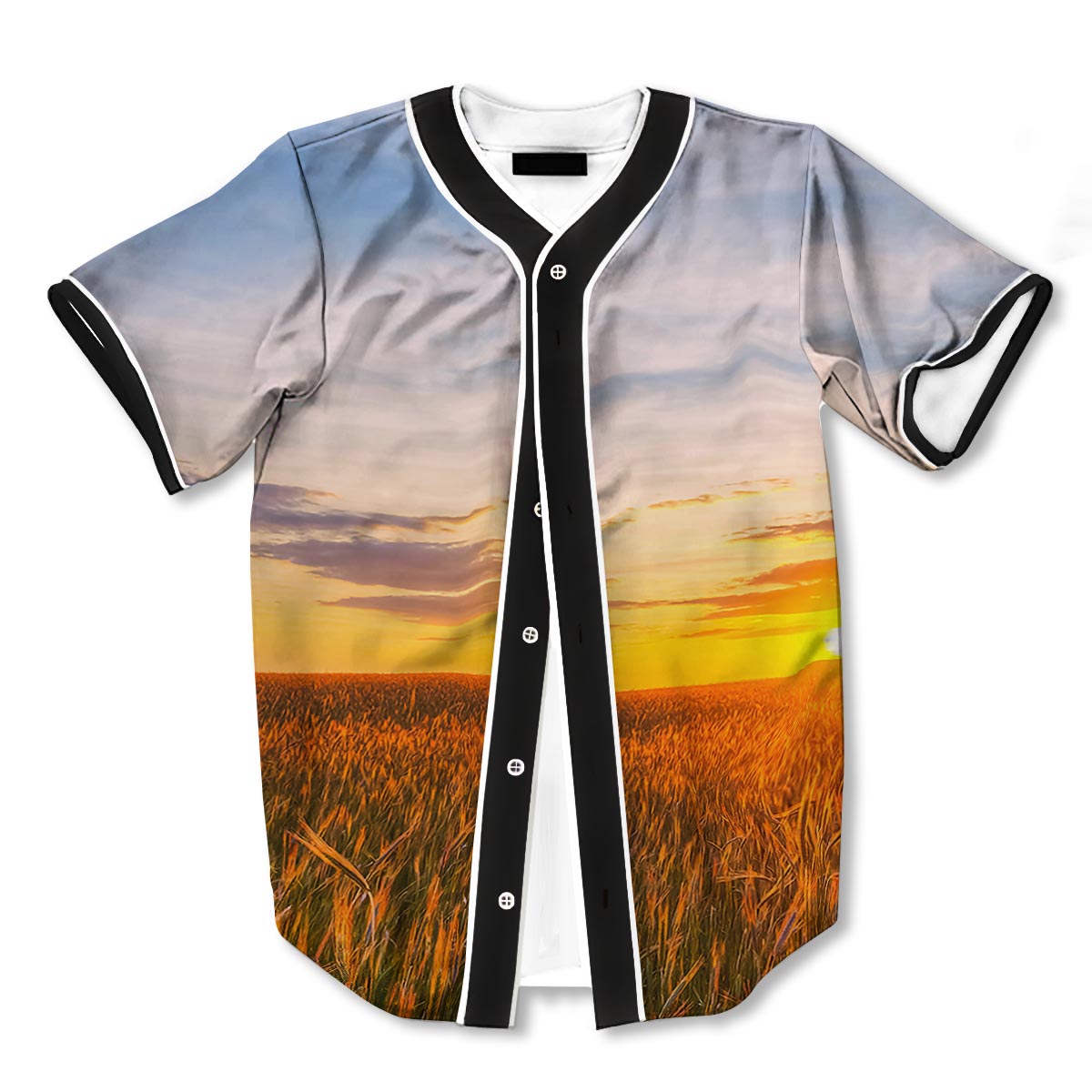 Field Sunrise 3d Print Full Size Baseball Jerseys