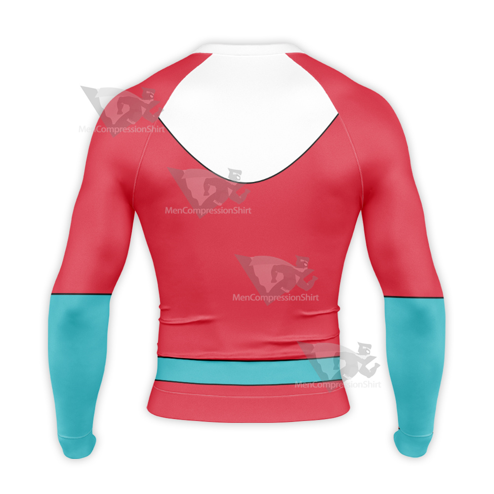 Final Space Gary Goodspeed White And Red Long Sleeve Compression Shirt
