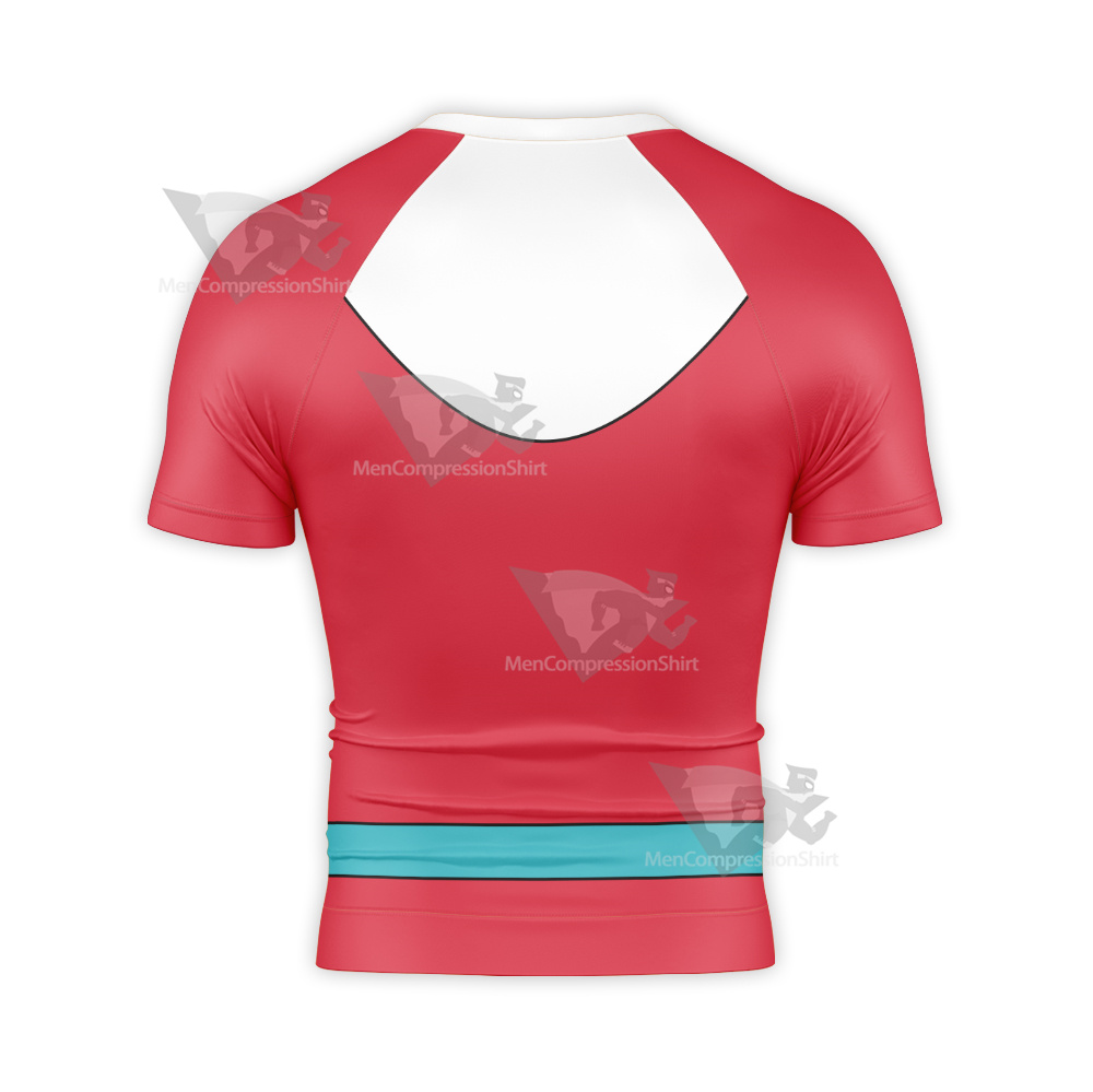 Final Space Gary Goodspeed White Red Cosplay Short Sleeve Compression Shirt