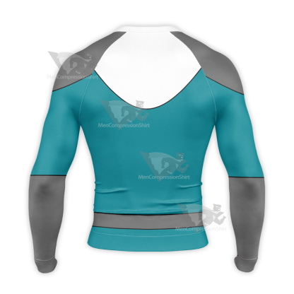 Final Space Quinn Ergon Blue Cosplay Long Sleeve Compression Shirt