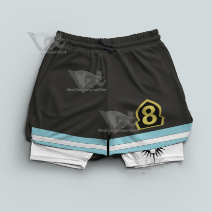 Fire Force Grey Men Compression Gym Short