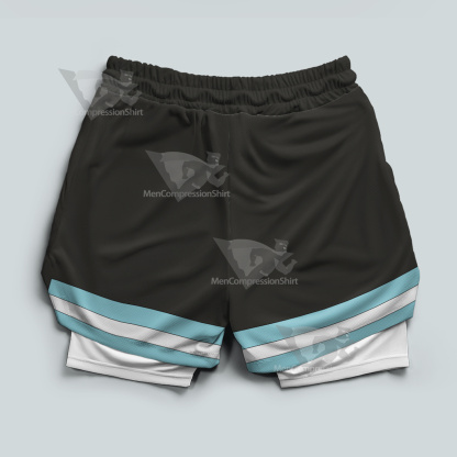 Fire Force Grey Men Compression Gym Short