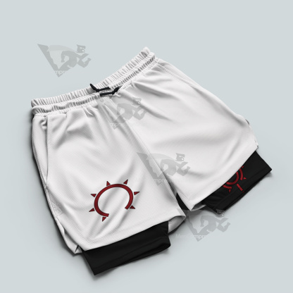 Fire Force Haumea White Men Compression Gym Short