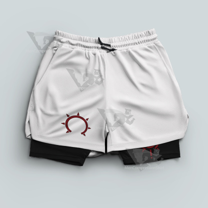 Fire Force Haumea White Men Compression Gym Short