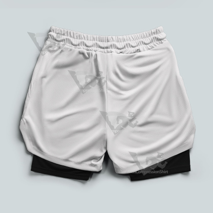 Fire Force Haumea White Men Compression Gym Short