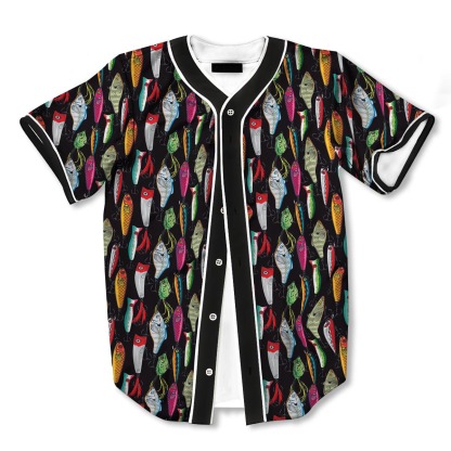 Fishing 3d Print Full Size Pattern Baseball Jerseys