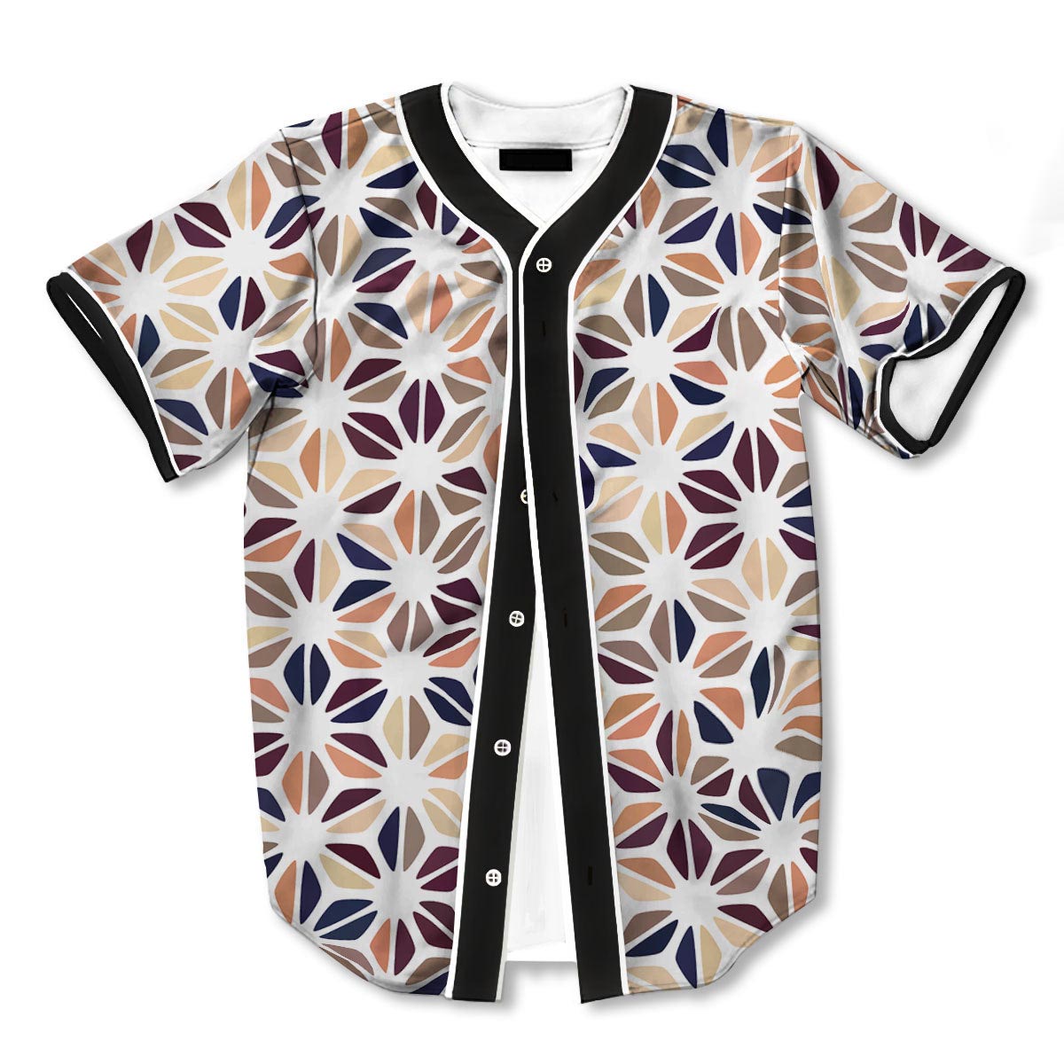Floral Geometric 3d Print Full Size Baseball Jerseys