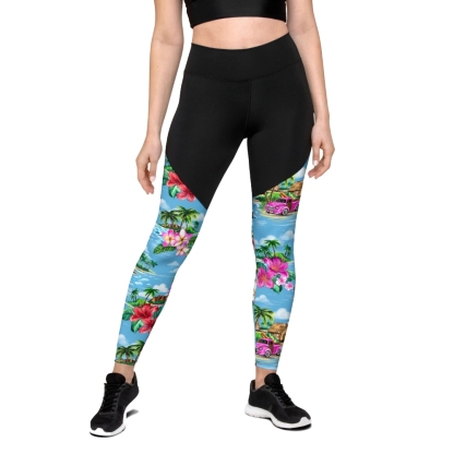 Floral Island Women Compression Legging