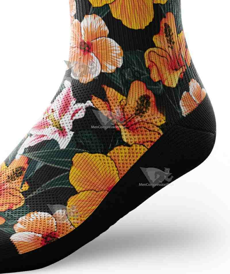 Flower Bed Knee High Compression Socks
