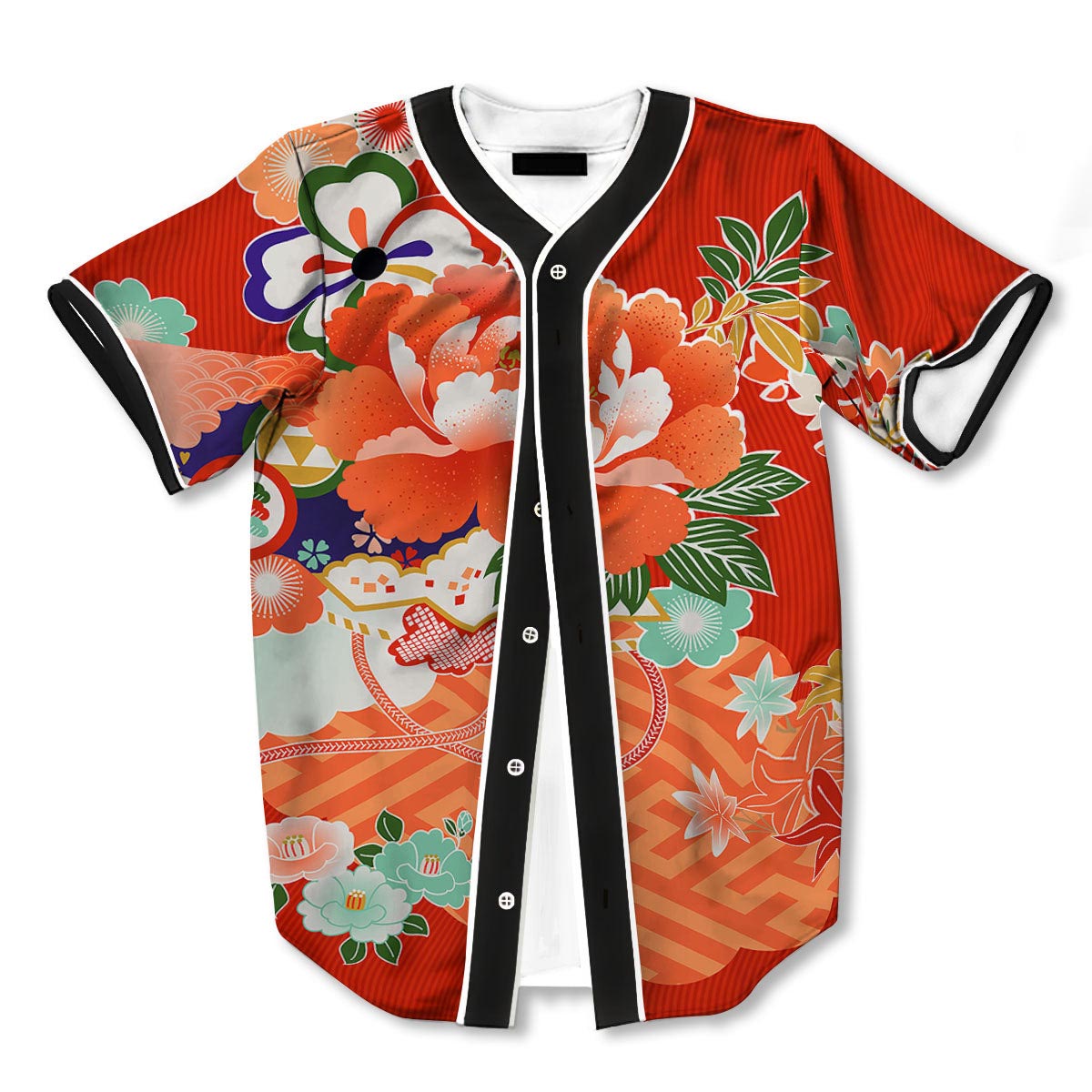 Flower Japanese 3d Print Full Size Baseball Jerseys