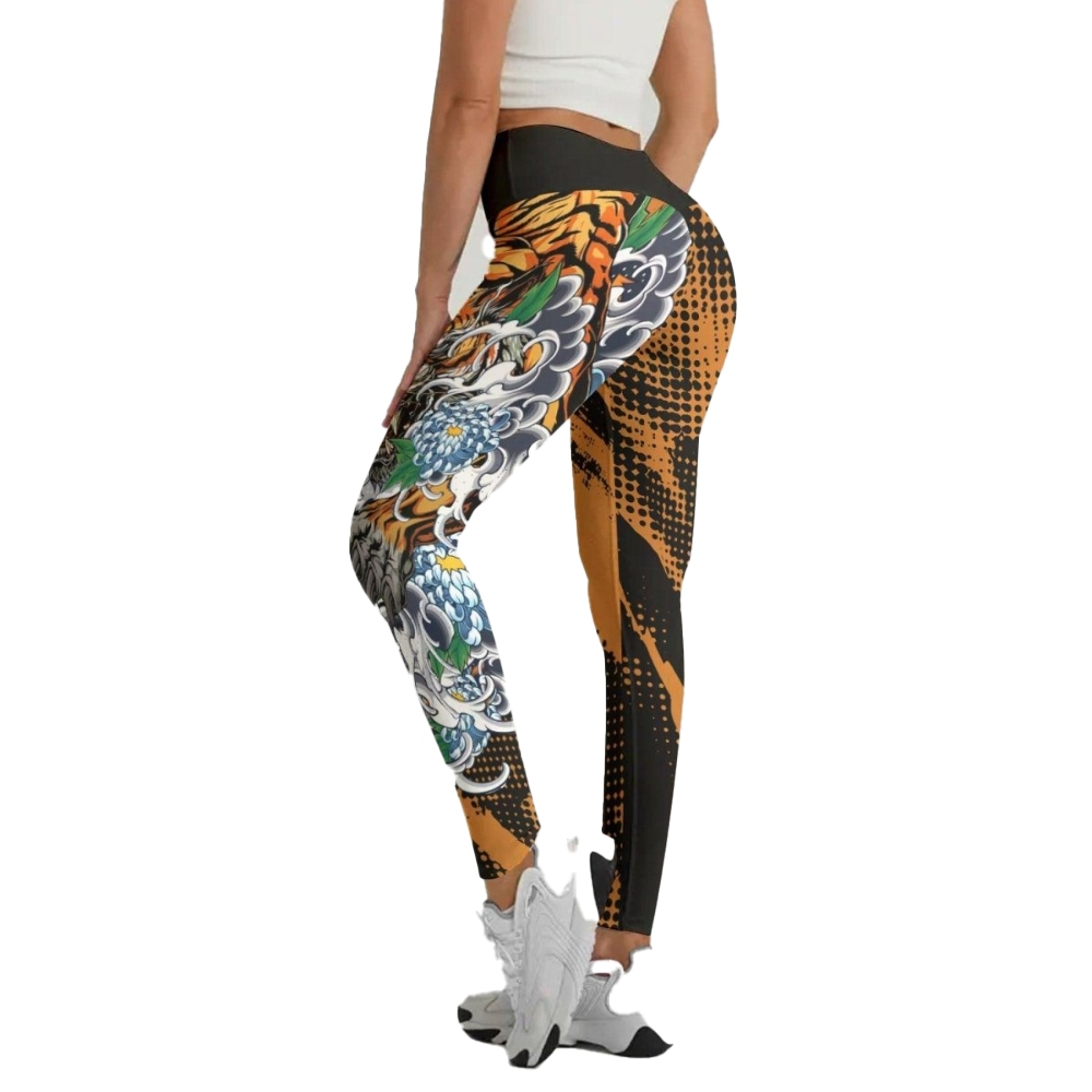 Flower Tiger Women Compression Legging