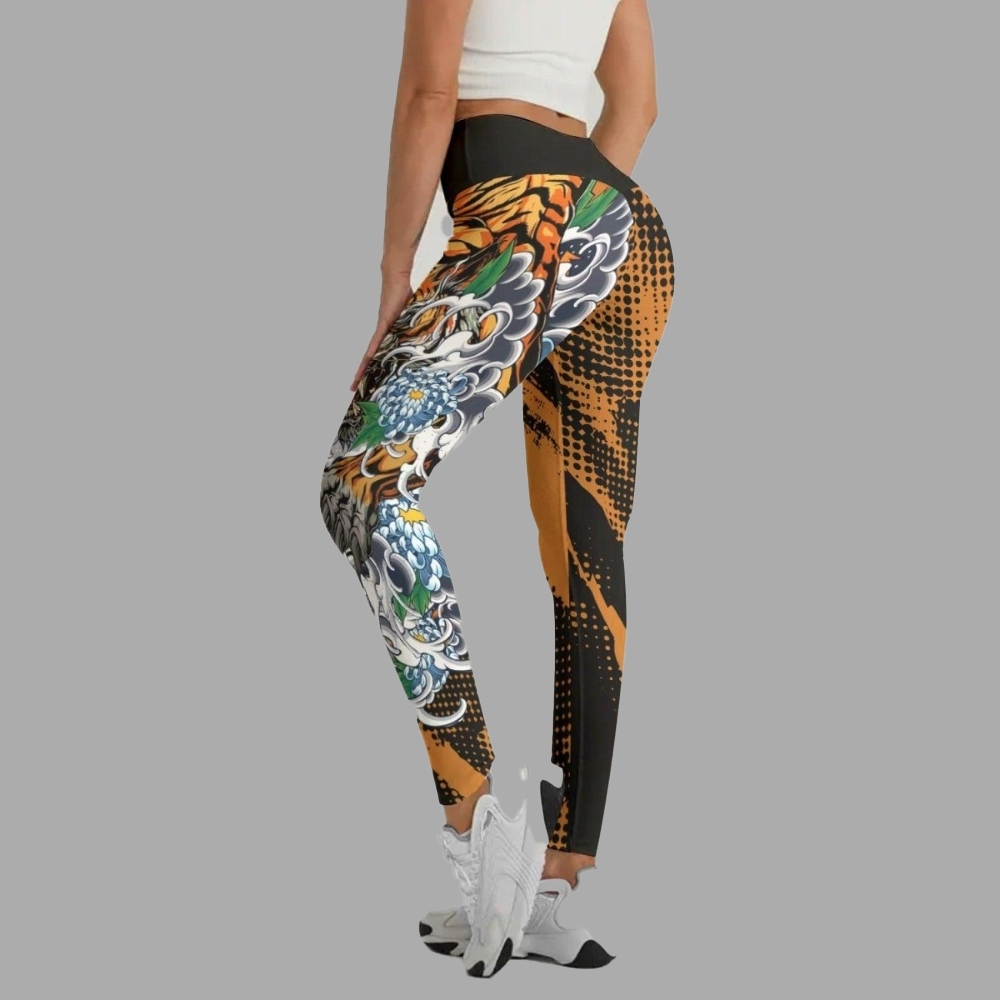 Flower Tiger Women Compression Legging