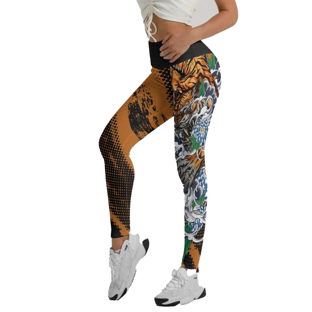 Flower Tiger Women Compression Legging