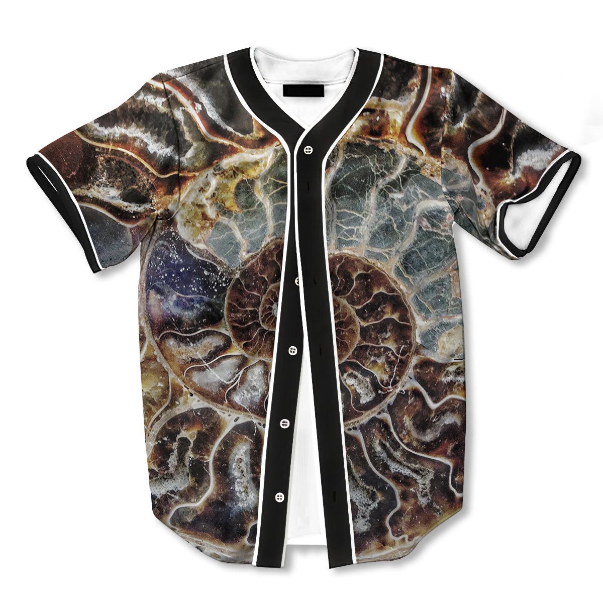 Fossil Ammonite 3d Print Full Size Baseball Jerseys
