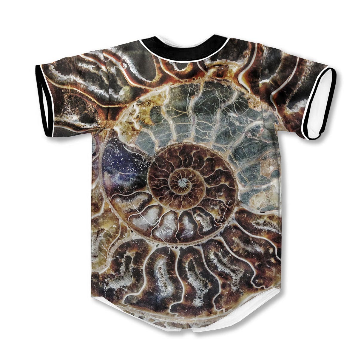 Fossil Ammonite 3d Print Full Size Baseball Jerseys