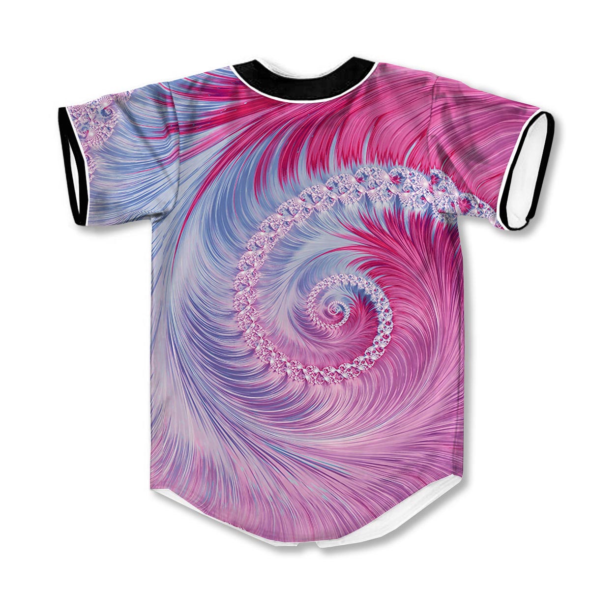 Fractal Spiral 3d Print Full Size Baseball Jerseys