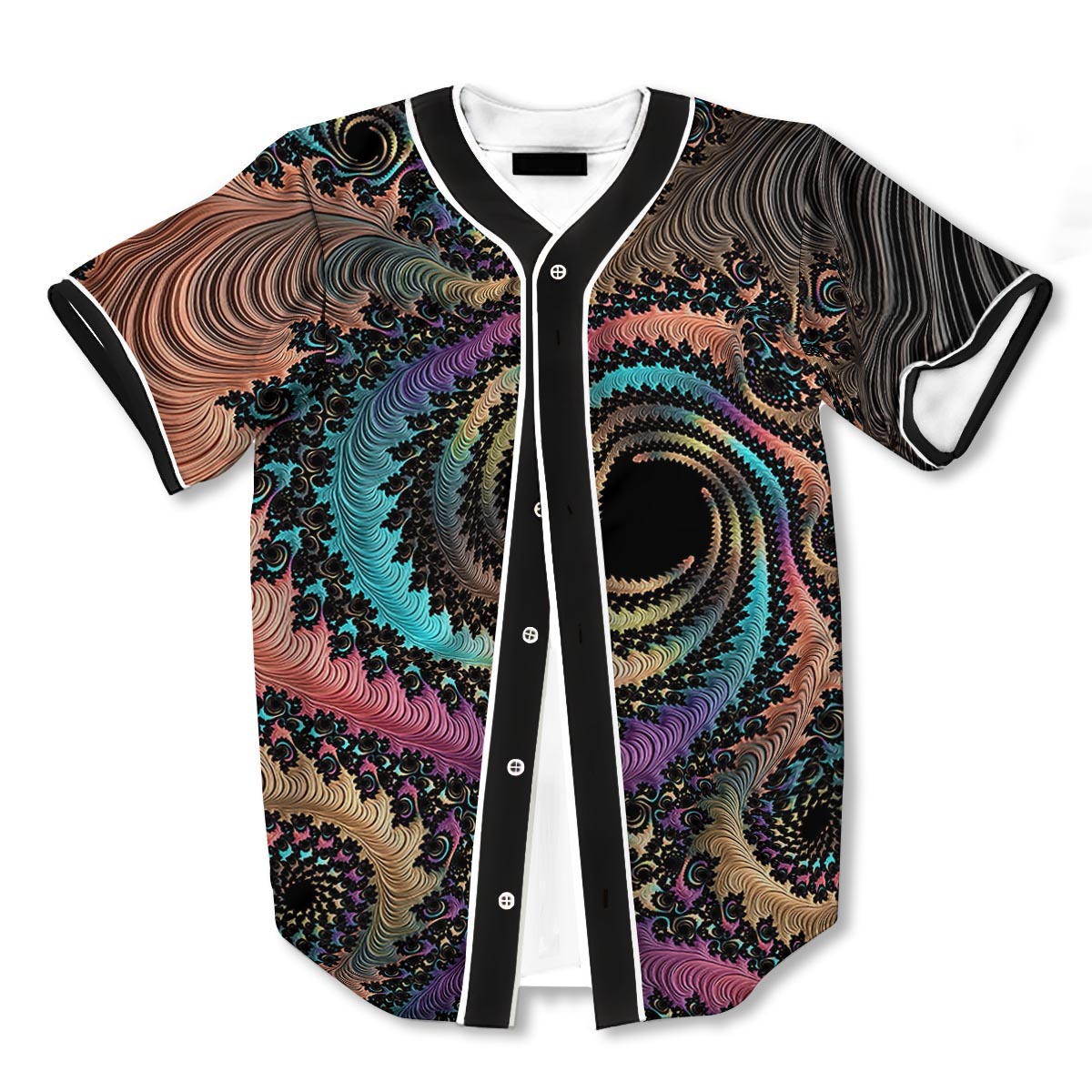 Fractal Trippy 3d Print Full Size Baseball Jerseys