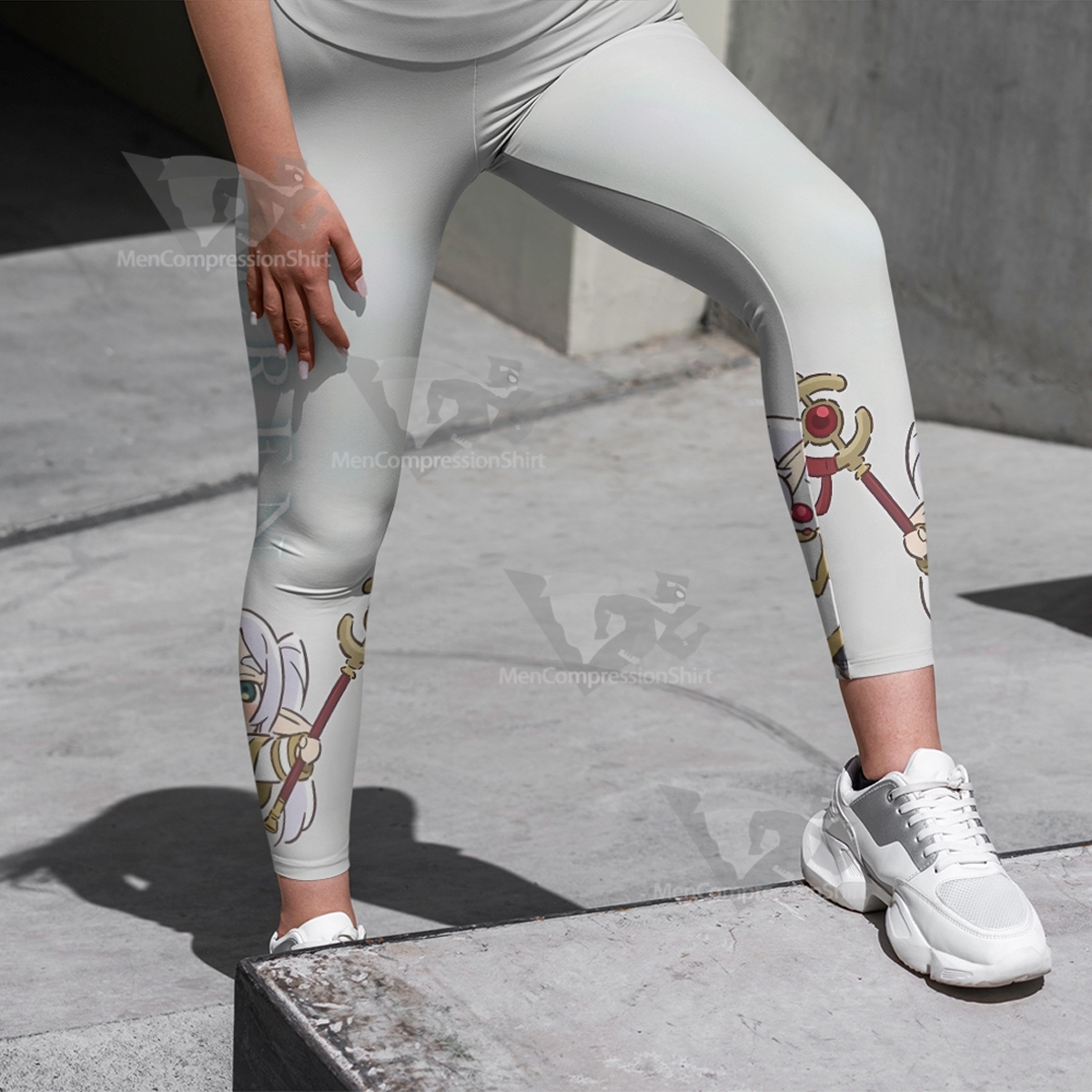 Frieren At The Funeral Chibi Od Thing Women Compression Legging-MensCompressionShirt