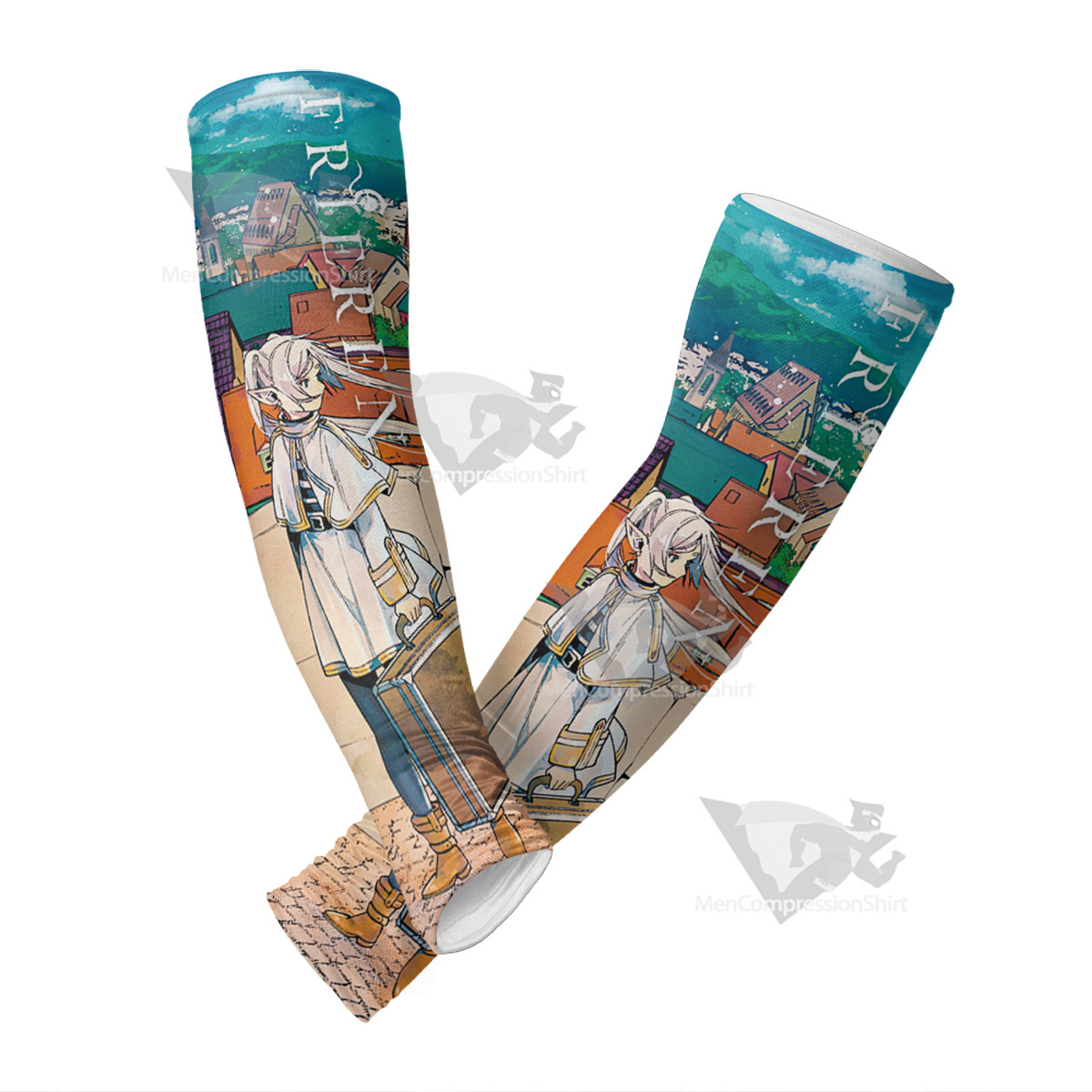 Frieren At The Funeral Comic Color Illustration Compression Arm Sleeve