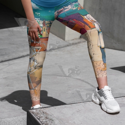 Frieren At The Funeral Comic Color Illustration Women Compression Legging-MensCompressionShirt